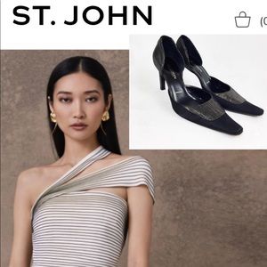 St John black shoe size 8 with shimmer accent. No box